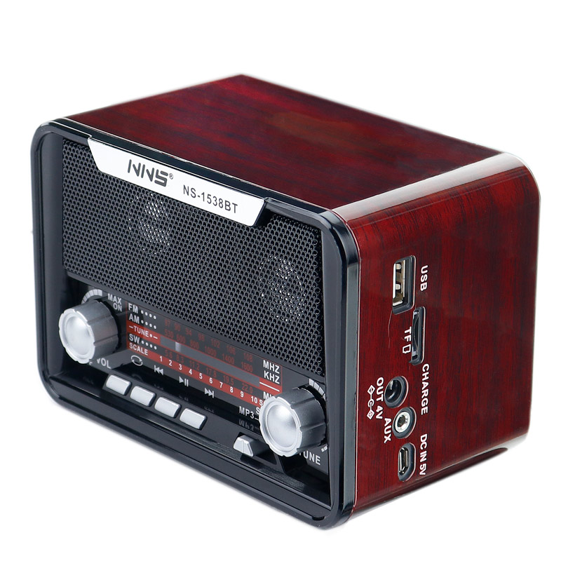 خرید رادیو اسپیکر بلوتوثی رم و فلش خور NNS NS-1538BT | صدای باکیفیت و امکانات کامل